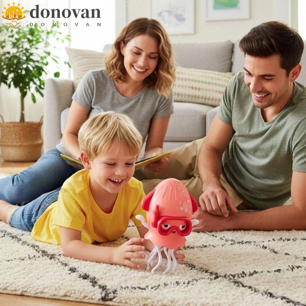 DODONVAN Crawling Interactive Octopus ของเล่น,จําลองพลาสติกไฟฟ้าเต้นรําOctopus ของเล่น,Interactive C