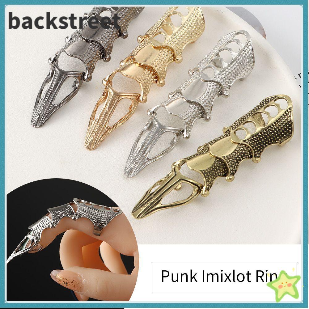 BACKSTAGEREETDV Finger Claw Ring Knuckle Full Finger Halloween Rock Scroll