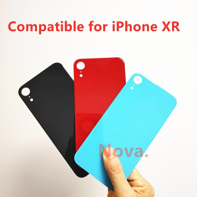 ฝาหลังสําหรับ iPhone XR เปลี่ยนกระจกด้านหลังสําหรับ A2105 A1984 6.1 นิ้วโทรศัพท์มือถือ