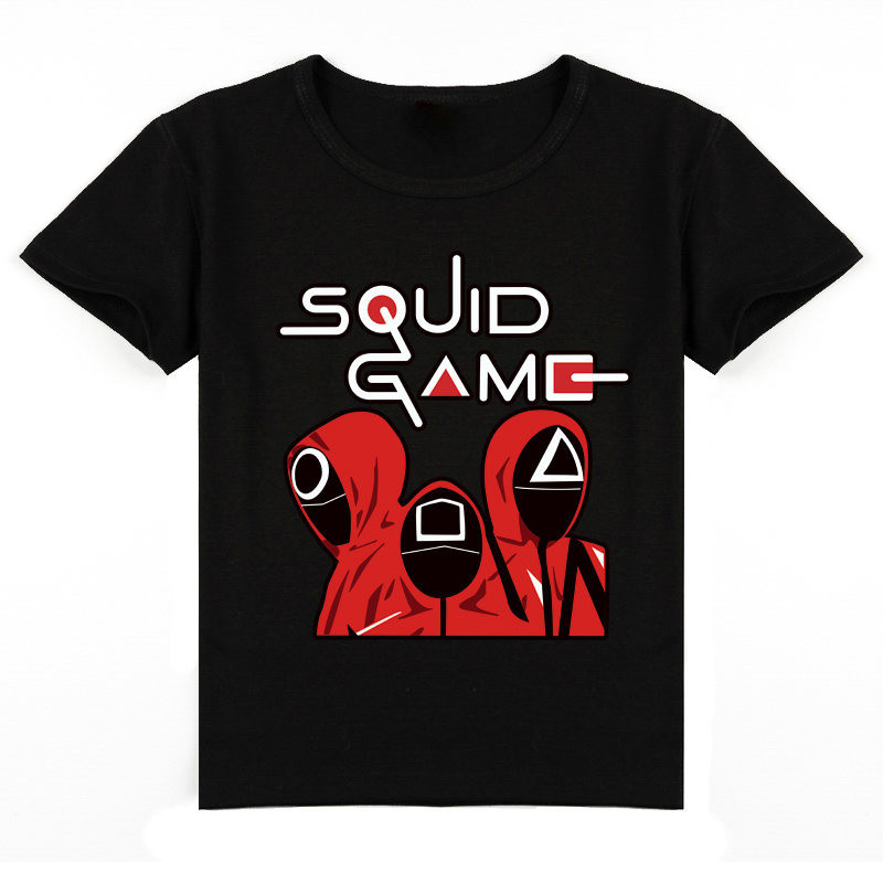🔥พร้อมส่ง🔥squid game tshirts for kids  squid game t shirt 100-150cm