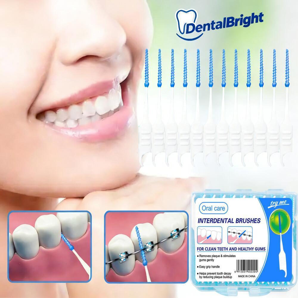 150pcs Portable Travel Dental Floss Stick Tooth Cleaning Interdental Brush Tooth pick Orthodontics O