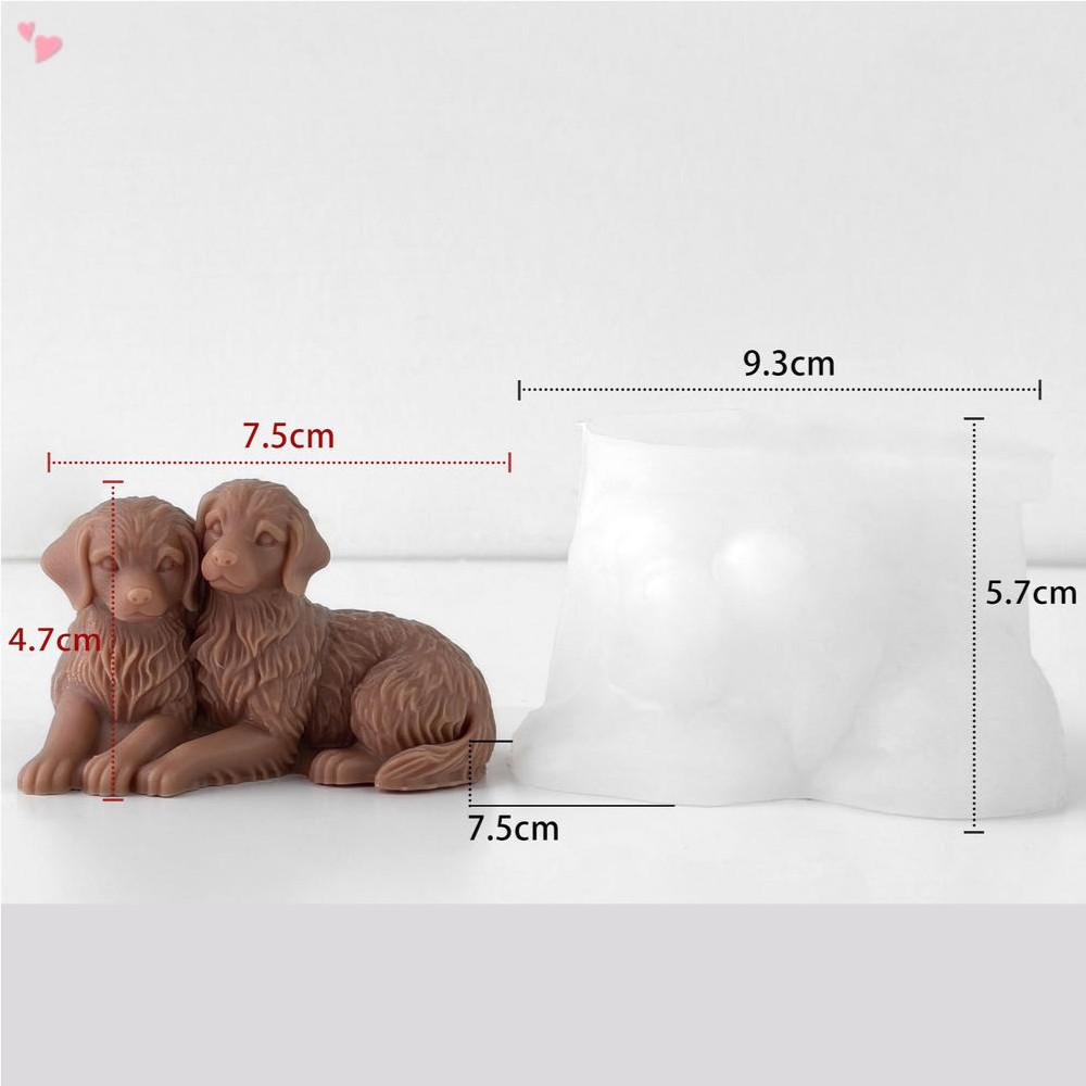 แม่พิมพ์ลูกสุนัขวางซ้อนกันได้3ง-เสาเทียนคลื่นและแม่พิมพ์สบู่สําหรับการหล่อเรซิน,การทําเทียนและอุปกรณ์งานฝีมือ - รูปที่ 6