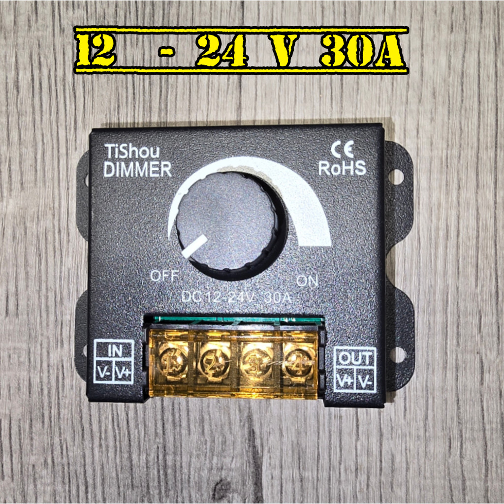 ตัวควบคุมการหมุนมอเตอร์ DC ช่วงแรงดันไฟฟ้า 12 - 24 V DC