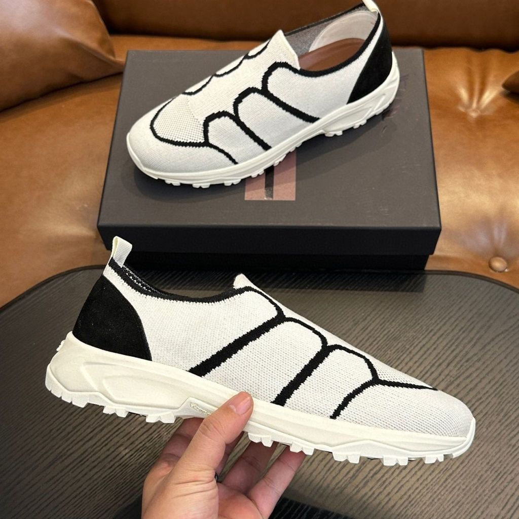 ZEGNA รองเท้าผ้าใบกลางแจ้งส้นเตี้ยใหม่สําหรับผู้ชาย