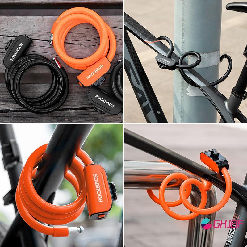 GHJBF] ROBROS เชื่อม Lock Road Cycling แบบพกพาความปลอดภัย Anti-theft สาย Lo สําหรับรถจักรยานยนต์ไฟฟ้