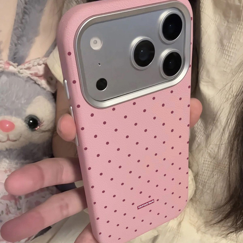 เคสไอโฟน17 15เคสหนังลายจุดน่ารัก สำหรับiPhone 17 16 11 14 15 12 13 Pro Max air 14 16 15 7 8 Plus X XR XS SE2 3 - รูปที่ 2