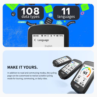 GEOID CC700 Pro จักรยานคอมพิวเตอร์ 2.8 นิ้ว หน้าจอสัมผัส GPS วัดระยะทางและนำทางสำหรับ Strava
