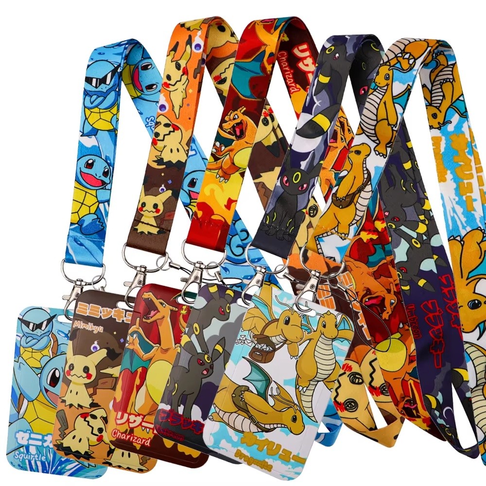ญี่ปุ่นอะนิเมะมอนสเตอร์สายคล้องคอ Lanyard สําหรับคีย์พวงกุญแจผู้ถือป้าย ID บัตรเครดิต Pass โทรศัพท์มือถือ Charm อุปกรณ์เสริม