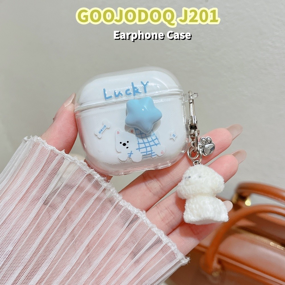 Case HomeFor GOOJODOQ J201 Case Casing Soft Silicone Headphone Case DIY Star Pattern