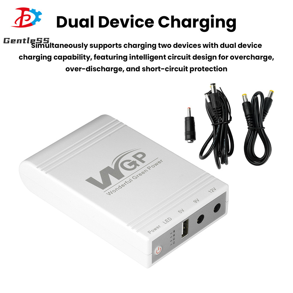 DC 5V 9V 12V Mini UPS เครื่องสํารองไฟ 10400mAh แหล่งจ่ายไฟมือถือสํารองความจุขนาดใหญ่