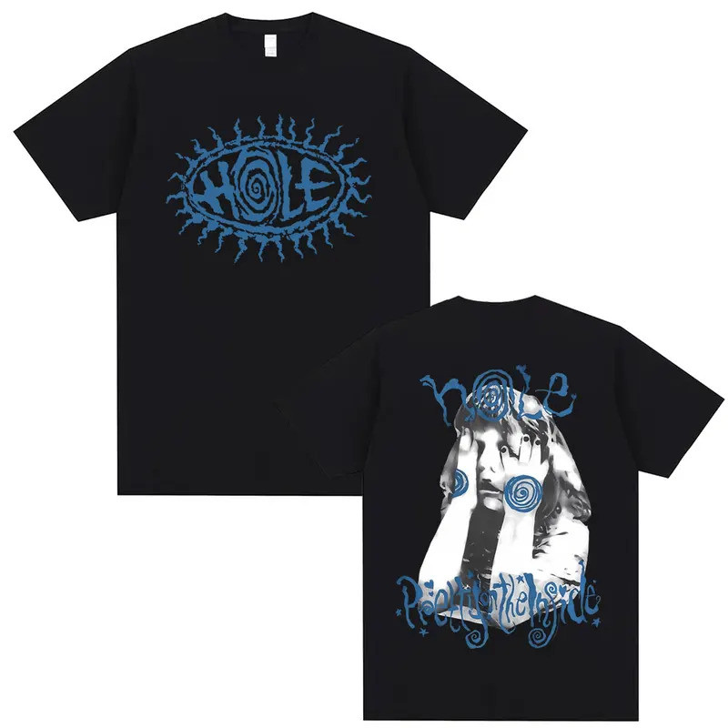 วงดนตรีกรันจ์ร็อกทางเลือก Hole Courtney Love เสื้อยืดพิมพ์สองด้านสวยสำหรับผู้ชายและผู้หญิง เสื้อยืดข