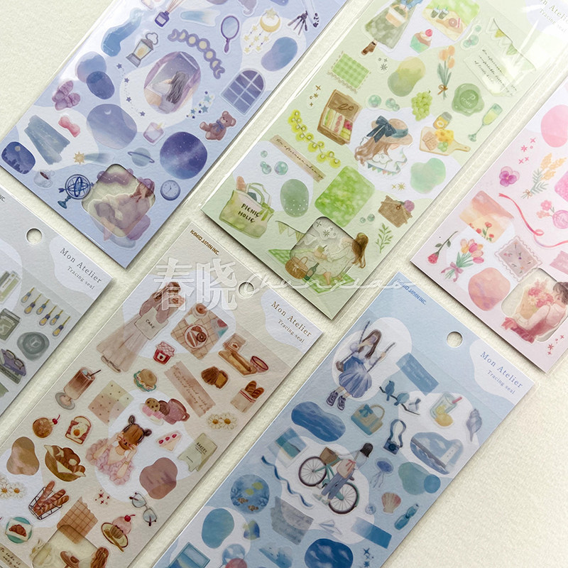 พร้อมสต็อก Japan kamiio My Studio Stickers ins Style Love Notebook Notebook Notebook สติ๊กเกอร์ตกแต่