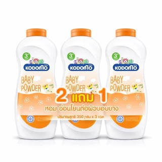 [แพ็ค2แถม1] Kodomo โคโดโม แป้งเด็ก แป้งฝุ่นสำหรับเด็กเล็กและเด็กโต ขนาน 350 กรัม