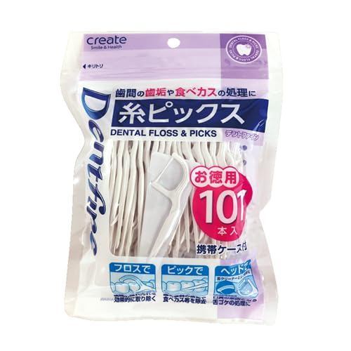Create Dentfine Dental Floss Picks, 101 count- Shipping from Japan -
