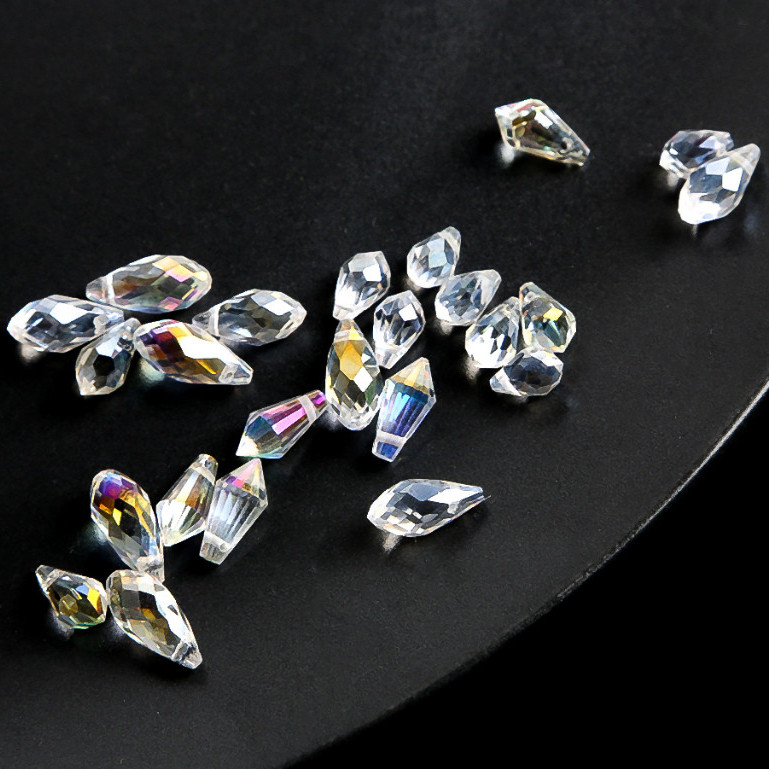 วัสดุทำเครื่องประดับ DIY 10 ชิ้น: ลูกปัดแก้วโปร่งใสและคริสตอลrhinestone สำหรับสร้อยข้อมือและสร้อยคอดesignเอง