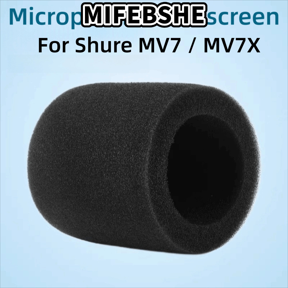 MIFEBEHE ไมโครโฟน Pop Filter, Flocked ฟองน้ําโฟมเปลี่ยน Mic กระจก, Professional Windproof ลดเสียงรบก
