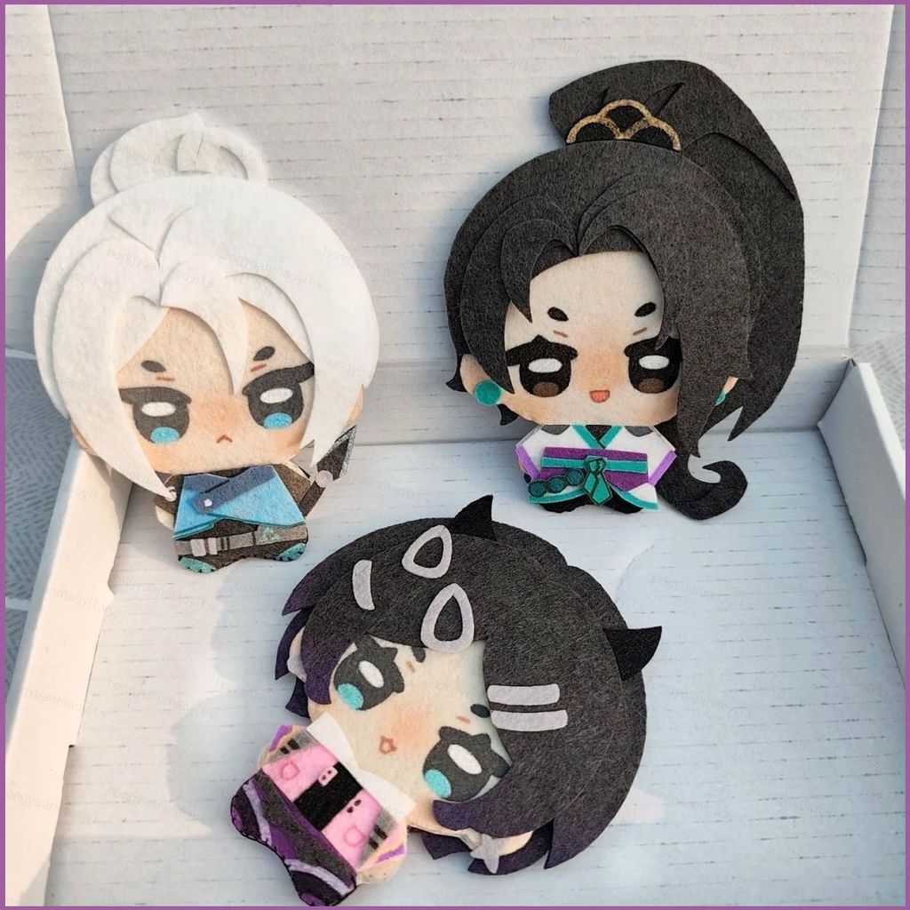 ZY1 VALORANT Jett Clove Sage Plushie น่ารัก Handmade Felt Craft เกมอุปกรณ์ต่อพ่วงตุ๊กตาตุ๊กตากระเป๋า