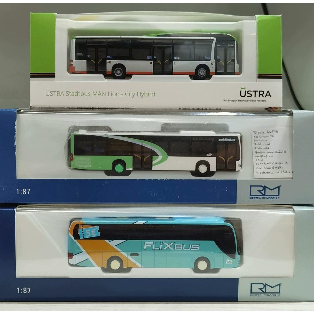 Rietze 1: 87 โมเดลรถ Bus Flixbus ภาพวาด Mercedes-Benz Citaro G