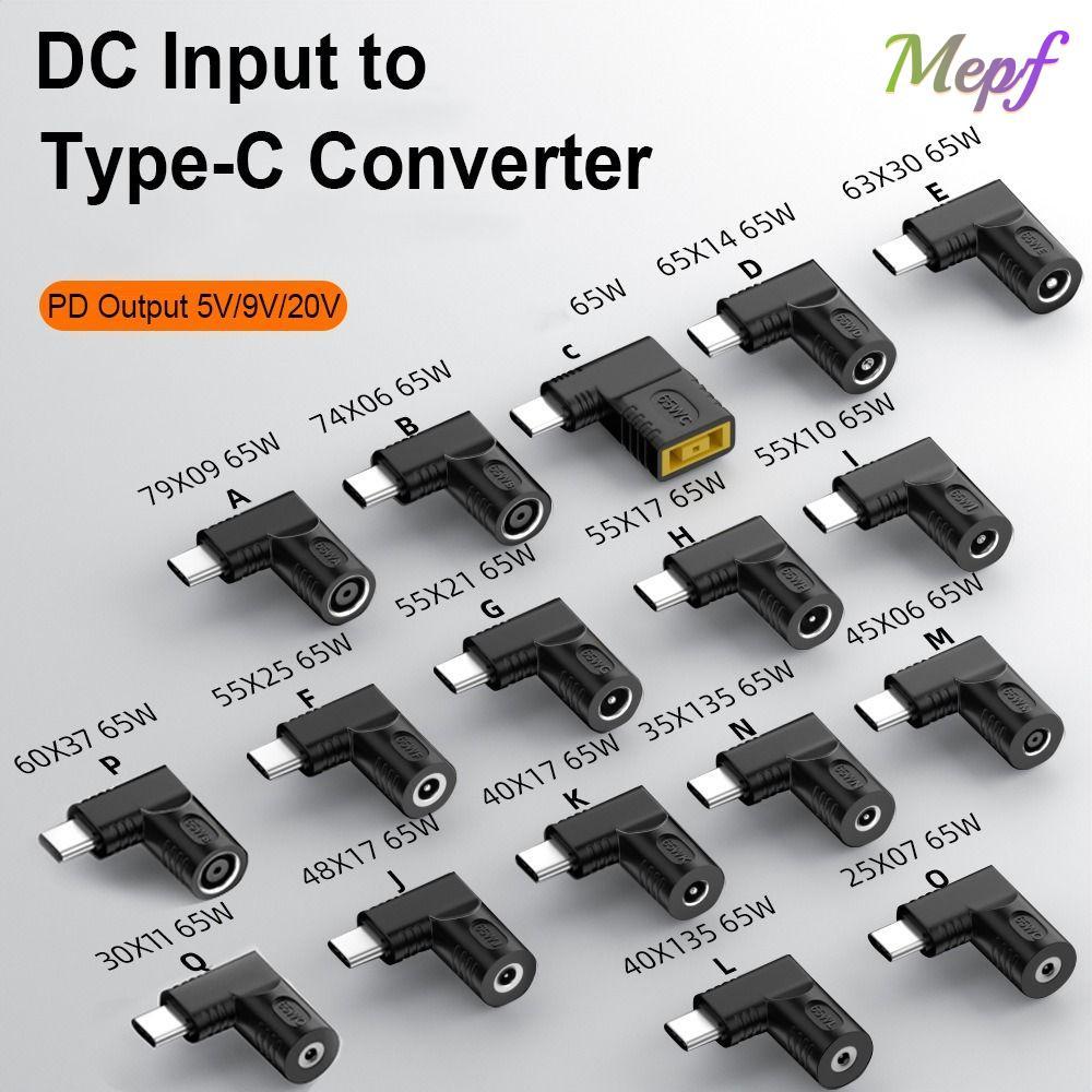 MEPF DC ถึง Type C Converter 5 V 9 V 12 V ปลั๊กสแควร์ 5.5X2.5 7.4X0.9 4.5X0.6 มม.แล็ปท็อปสําหรับ //