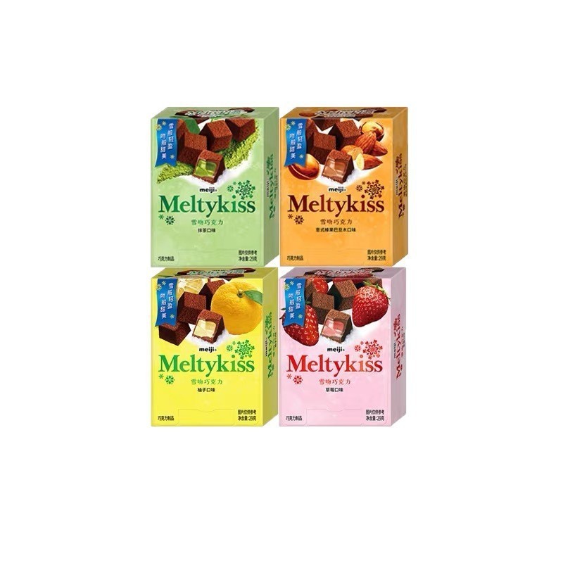 Meiji meiji Snow Kiss Chocolate 29g ขนมเนยโกโก้บริสุทธิ์ นมโกโก้ สตรอเบอร์รี่ มัทฉะ ของฝาก [SRY]