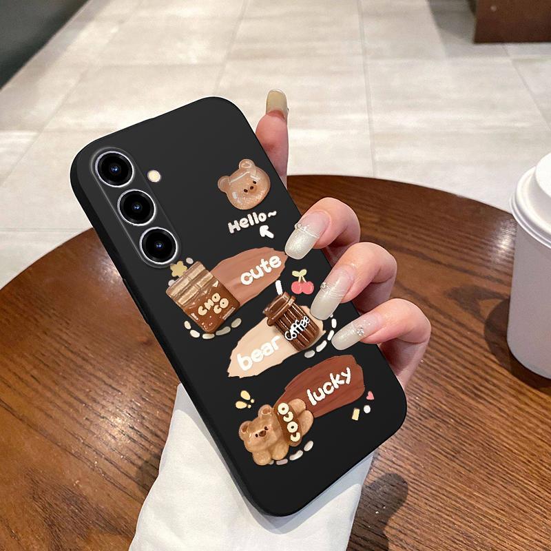 สําหรับ ZTE ใบมีด V80 Max Nubia V80 Max น่ารัก Girly Bear กาแฟพิมพ์เคสโทรศัพท์ ZTE V80 Max ZTE ใบมีด V80 Max Nubia V80Max นุ่มปลอกซิลิโคนกันกระแทก