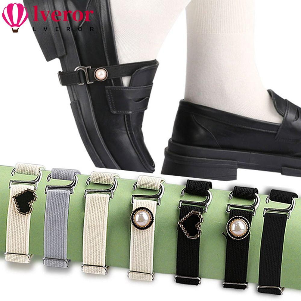 Lveror สายรัดรองเท้า Fixator, เข็มขัดรองเท้าวงยืดหยุ่นที่ถอดออกได้, แฟชั่นมัลติฟังก์ชั่น Anti-skid รองเท้าแบบใช้ซ้ําได้ Bundle Band ผู้หญิง