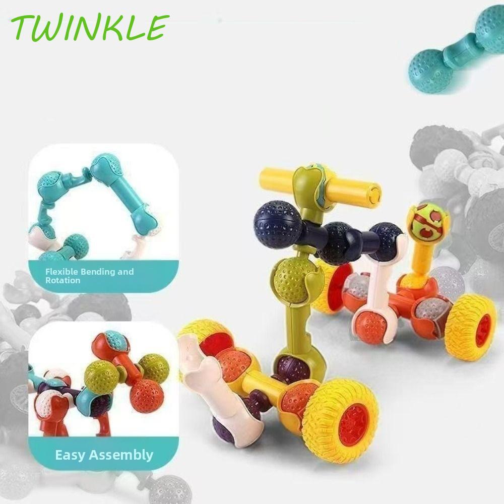 TWINKLE1 101pcs Splicing บล็อกของเล่น., Articulated Movable Construction Puzzle ของเล่น,เดสก์ท็อปตกแต่งอิฐเครื่องประดับ Handmade Assembly Montessori ของเล่นผู้ใหญ่ของขวัญ