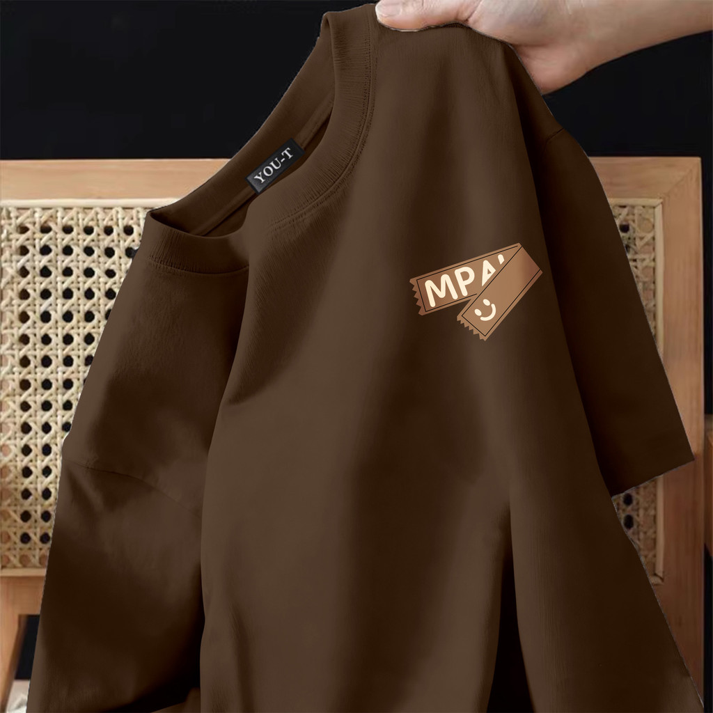 T42.SHOP🌸 สื้อยืด oversize เสื้อแฟชั่น เกาหลี โคตรนุ่ม ผ้าคอตตอน ลาย "Smile MPA" สินค้าใหม่ 2026