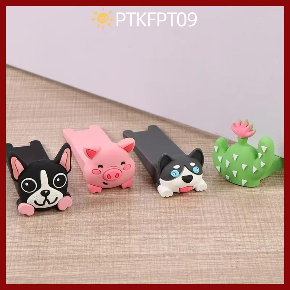 PTKFPT09 บล็อกลิ่ม Doorstops, ประตูบ้านนํากลับมาใช้ใหม่ประตู, การ์ตูนน่ารักของขวัญ Anti-collision Stopper มือจับประตูซิลิโคน