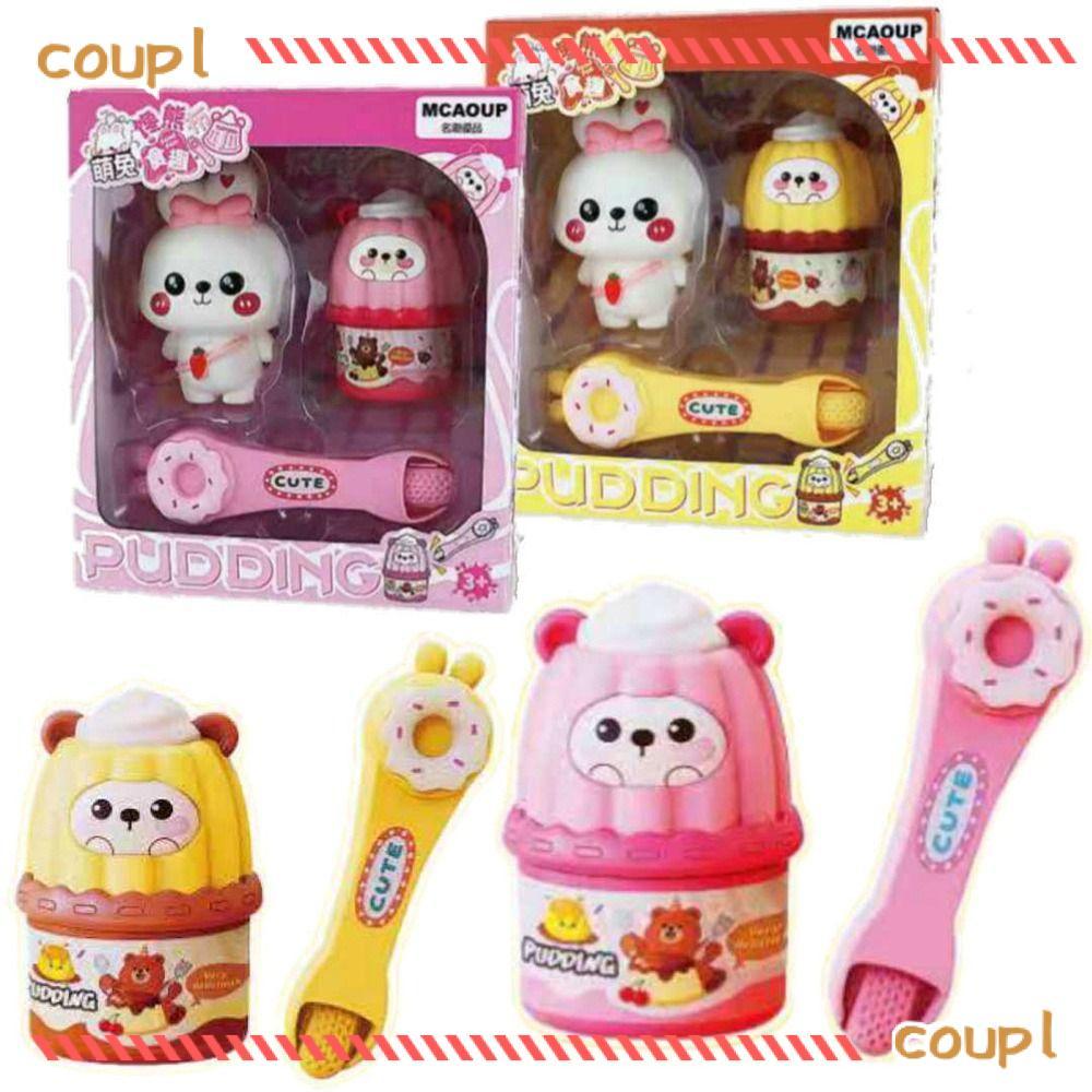 COUPL Feeding Rabbit Toy, Interactive Play Strawberry Jelly Pudding Food Feeding Toy, Kawaii จําลองญ