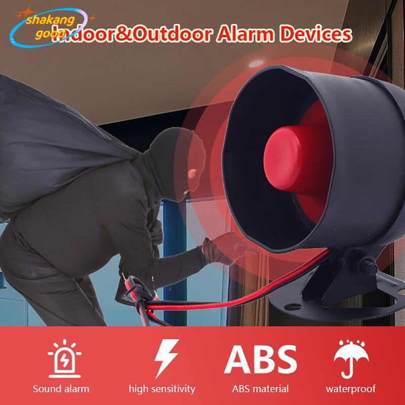 SKTH WiFi Siren Alarm System ไร้สาย Loud Sound Alert Siren Kit Smart Life Sirenpatible สําหรับ Home 