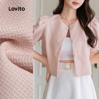 Lovito  แจ็คเก็ตลําลองสีชมพูสําหรับผู้หญิง L173AD250