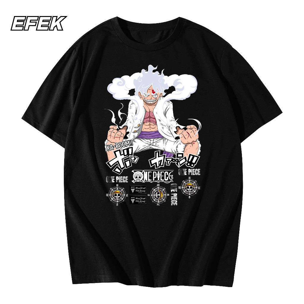 One Piece Monkey D Luffy Gear 5 Nika Anime T-Shirt / Distro Manga T-Shirt / T-Shirt Anime T-Shirt EF