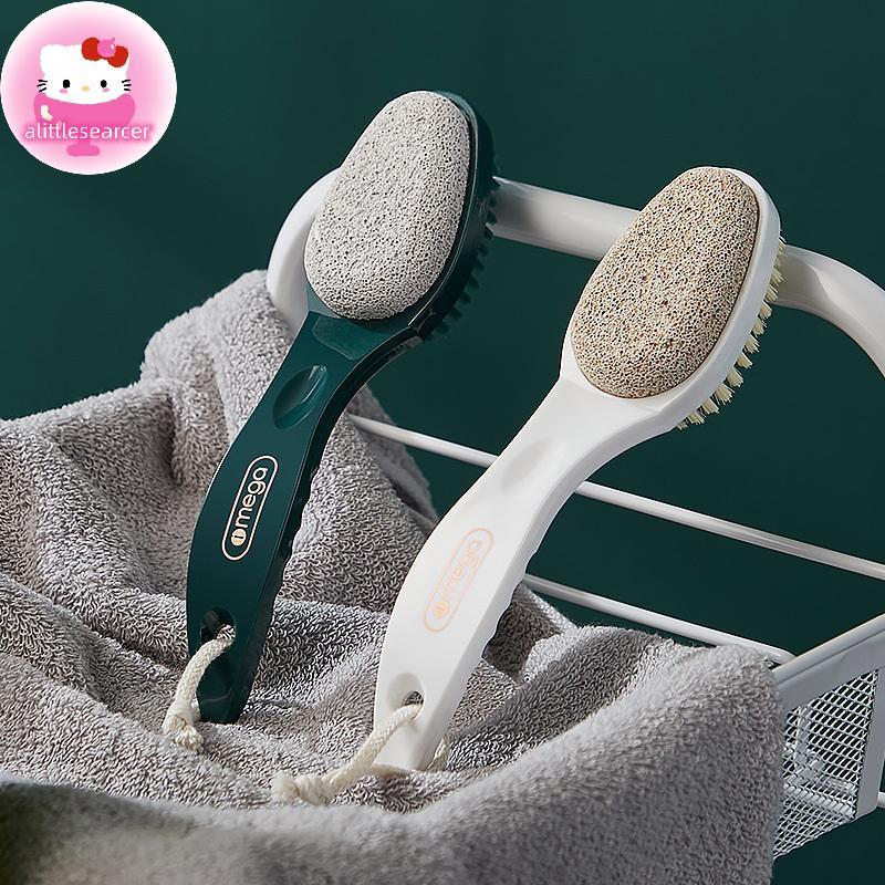 Alittlesearcer 2-in-1 แปรงขัดเท้าเครื่องมือดูแลส้นเท้า Pedicure เครื่องมือขัดแปรง Pedicure เครื่องมือสองด้านเท้าบดหิน EN