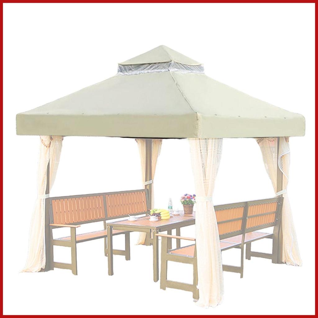 Gazebo เปลี่ยนหลังคา Heavy Duty Canopy หลังคาหลังคา Hardtop 10X10Ft Shade สําหรับย่าง Patio Barbeque