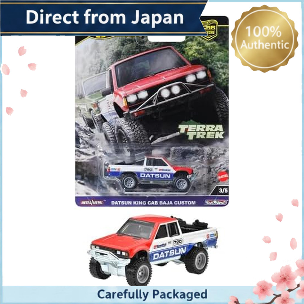 Hot Wheels Terratrek Datsun King Cab Baja Custom 3 Years Old and Up Red HRV71