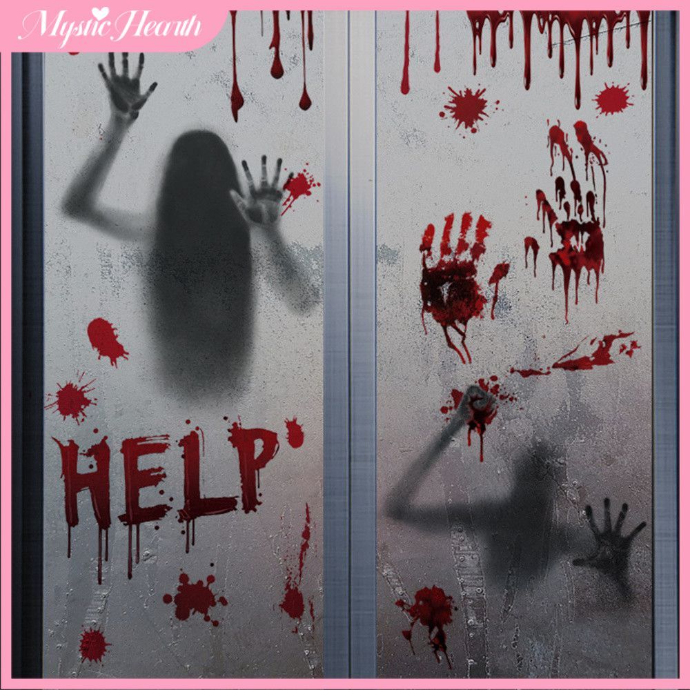 【COD】 สติกเกอร์ติดหน้าต่างรูปผีฮาโลวีน Wason Wason สติกเกอร์ตกแต่งงานปาร์ตี้เทศกาลสุดสร้างสรรค์ สมจร