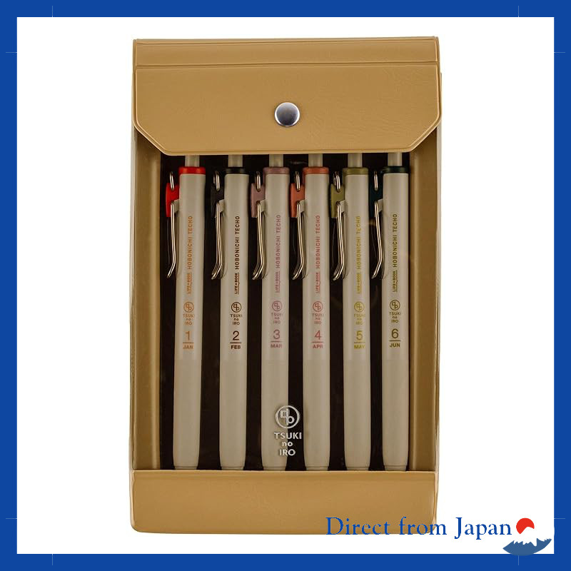 Hobonichi Techo TSUKI no IRO / Uni-ball One 1-6 Month Set with Case - Planner Accessories