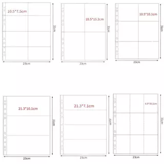 Meatherstore อัลบั้มภาพเติมหน้า, โปร่งใสหลายกระเป๋า A4 Kpop Photocard Binder, PP DIY Photo Album Sleeves
