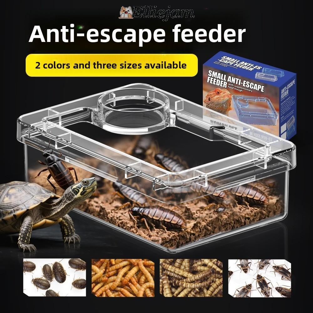 ELLIEJAM ชามให้อาหาร, ป้องกัน Tenebrio Molitor และ Blaptica Dubia สัตว์เลื้อยคลาน Lizards Gecko ชามน
