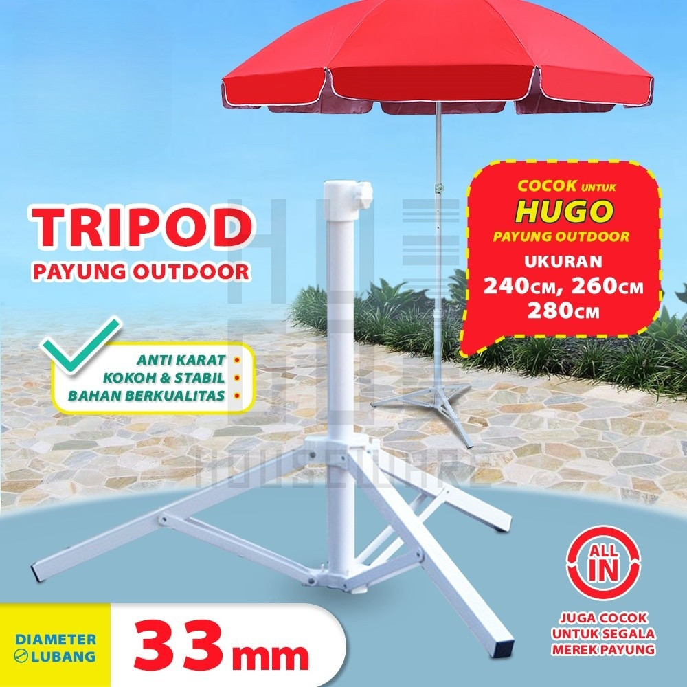 TENDA [SP366] ขาตั้งกล้องขาเส้นผ่านศูนย์กลาง 33 มม. รองรับร่มสําหรับเต็นท์สวนชายหาด