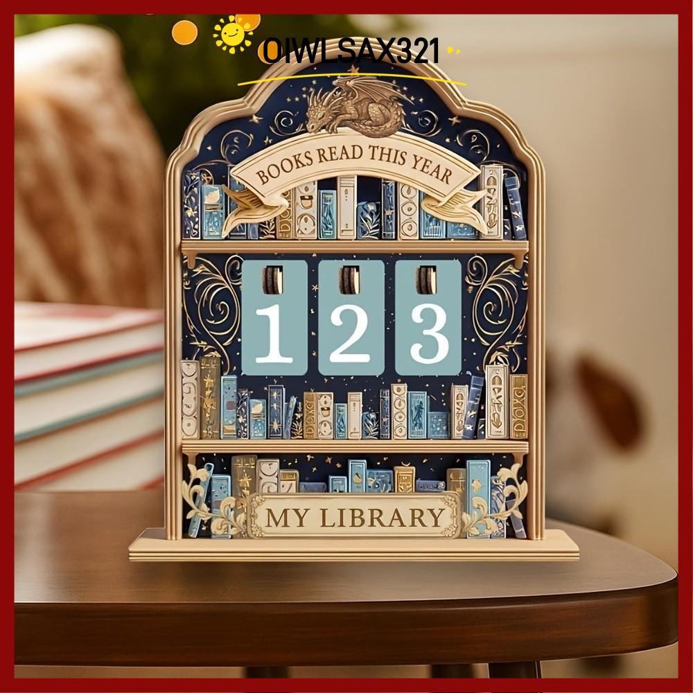 OIWLSAX321 การอ่าน Tracker Signage, ไม้ 2D หนังสืออ่าน Tracker, หนังสือทํามือสร้างสรรค์อ่านปีนี้อ่าน