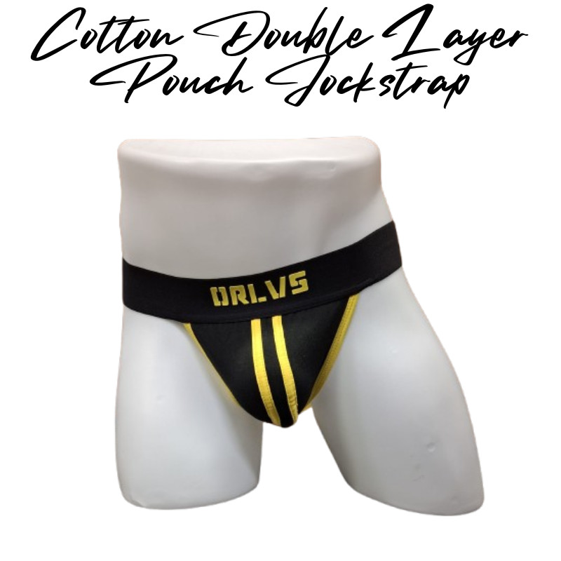 Jockstrap ผู้ชาย: Cotton Double Layer 3D Pouch Jockstrap Lingerie (OR166)