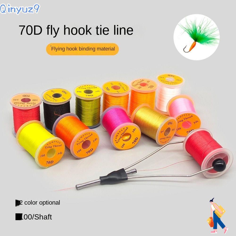 QINYUZ9 Fly Fishing Line, Super Strong Premium Fly Tying Thread line, Salmon Thread Spool Bass Fishi