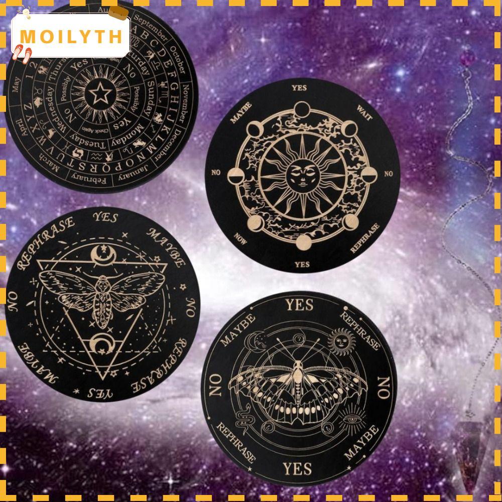 MOILYTH Star Pendulum Board, Magics การทําสมาธิแม่มดแท่นบูชาอุปกรณ์ Dowsing Divination Board, Decisi