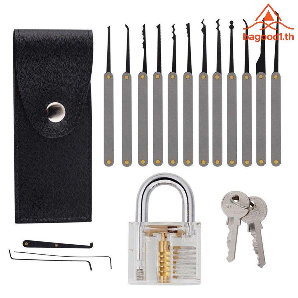 [จัดส่งในพื้นที่] 17 ชิ้น Professional Lock Pick Set มัลติฟังก์ชั่นไม่มีล็อคปลดล็อค Extractor Pick K