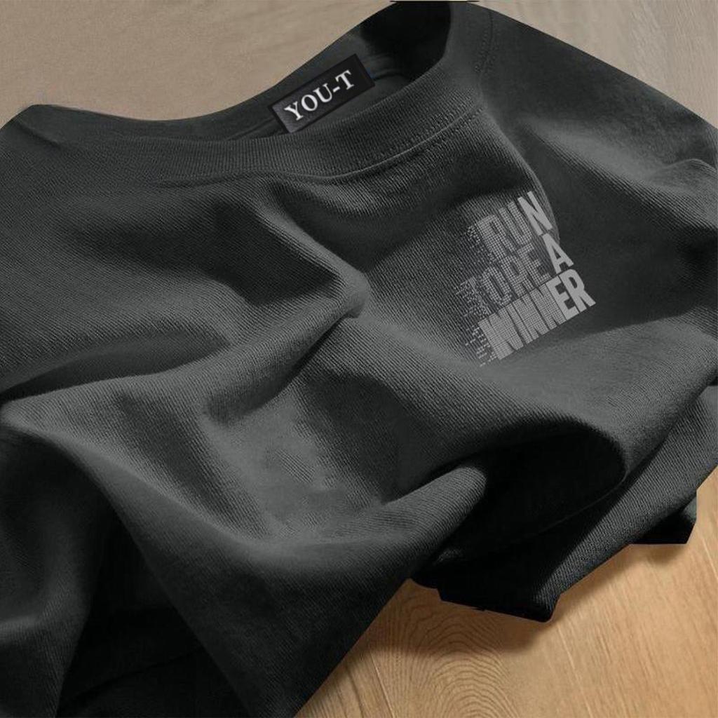 Top.basic เสื้อยืด oversize ผ้าCotton  เสื้อแฟชั่น ‘WINNER’  สบายและนุ่ม แขนสั้น ฤดูร้อน ไม่ต้องรีด【COD】 – โปรปัง