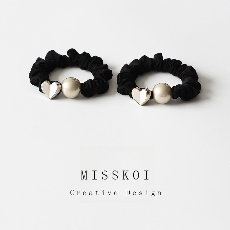 MISSKOI เชือกเก็บผมแบบเกาหลี เพอร์ล ยืดหยุ่นสูง สินค้าคุณภาพสูง
