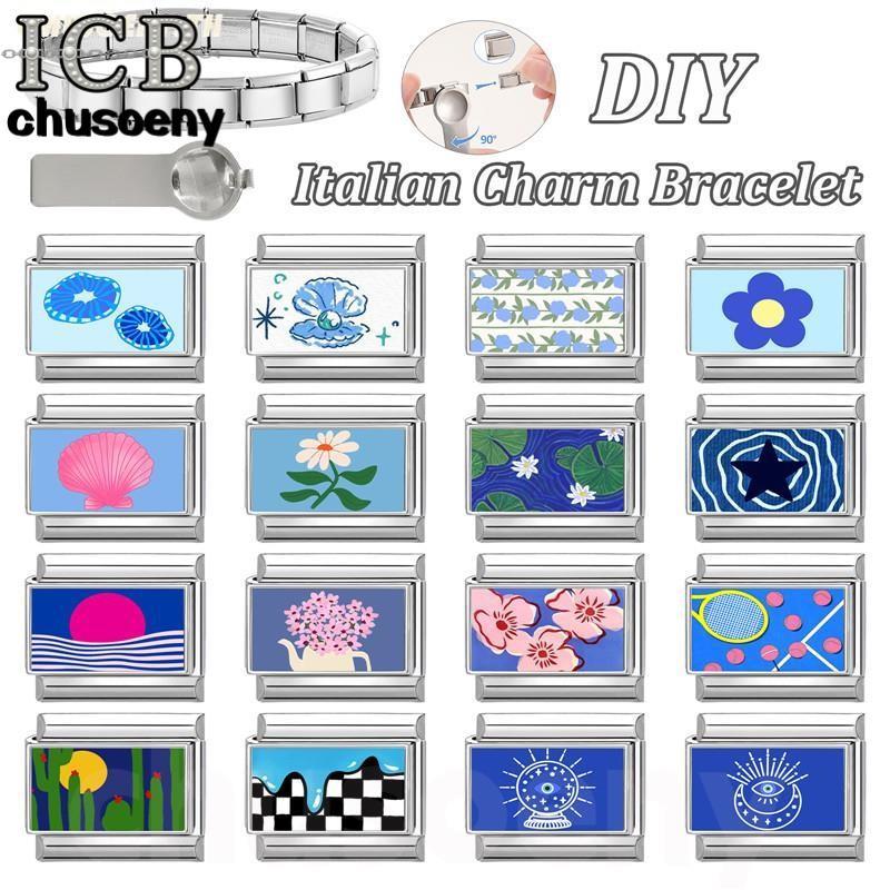 สร้อยข้อมือ charm fit ขนาด 9 มม. สไตล์อิตาเลียน สแตนเลส สำหรับ DIY เพิ่มความสวยงามให้แก่คุณ