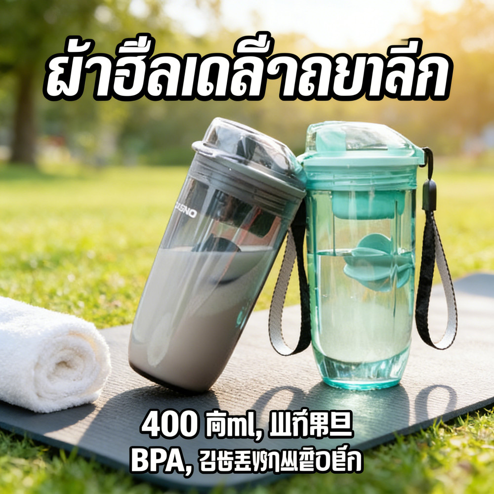 เชคโปรตีน BPAไร้สาร400 ml Shaker Cup เวย์โปรตีน